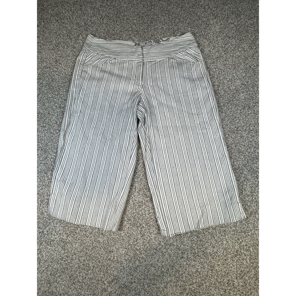 White House Black Market Pants Womens 4 Cropped‎ White Striped